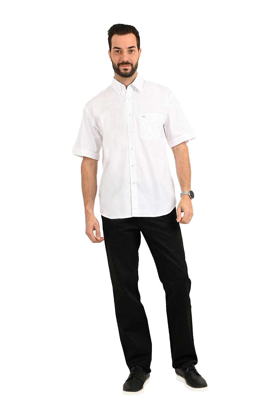 Camisa Oxford manga corta